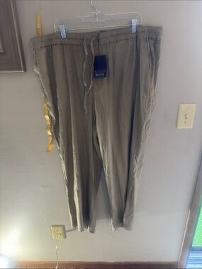 NYDJ Olive Green Women’s Drawstring Relaxed Trousers